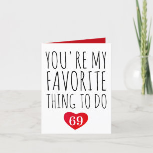 You're My Favorite Thing To Do Funny Naughty Vday Thank You Card