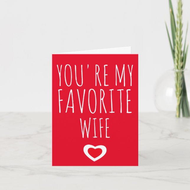 You're My Favorite Wife Thank You Card (Front)