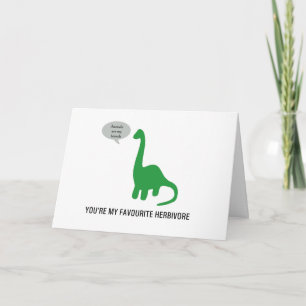 You're My Favourite Herbivore Greetings Card VEGAN