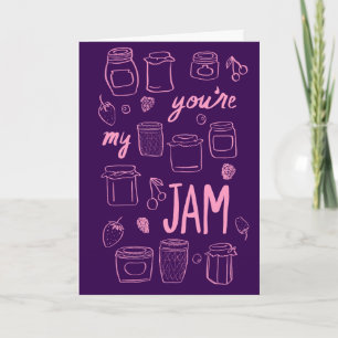 YOURE MY JAM Cute Jars Illustration Valentines Day Card