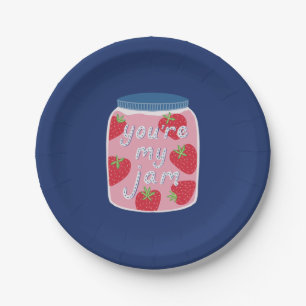 You're My Jam Love Quote Paper Plates