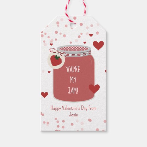 Youre My Jam Strawberry Valentines Day Gift Tags