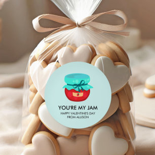 You're My Jam Valentine, Kids School Classroom Classic Round Sticker