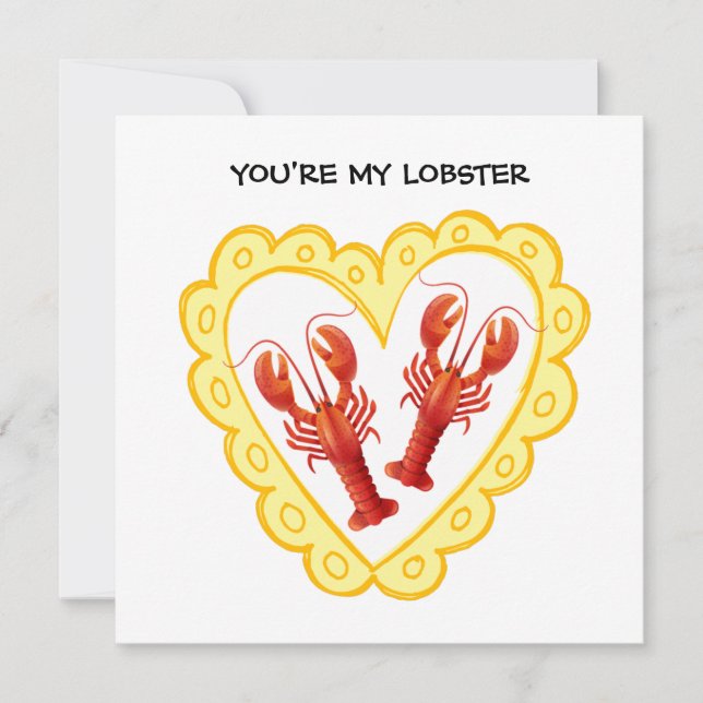 You're My Lobster Holiday Card (Front)