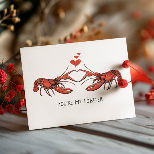 You're My Lobster Love Romance Valentine's Day Card
