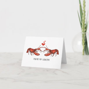 You're My Lobster Love Romance Valentine's Day Card