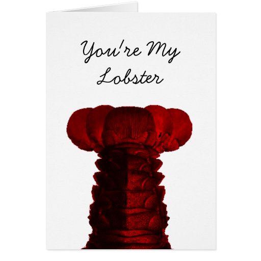 Elegant 90 You're My Lobster Valentine's Card