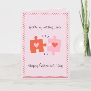 You're My Missing Piece Funny Valentines Day Holiday Card
