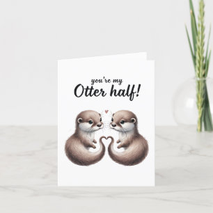 You're My Otter Half Letterpress Thank You Card