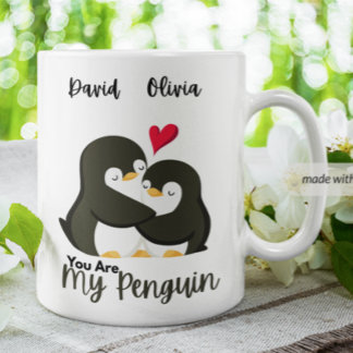 You're My Penguin – Custom Name Couples Coffee Mug