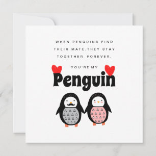 You're My Penguin Valentines Day Card