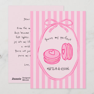 You're My Perfect Match-a-roon Funny Valentines Holiday Card