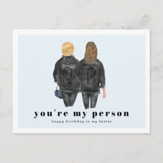 You're My Person | Best Friend Birthday Postcard