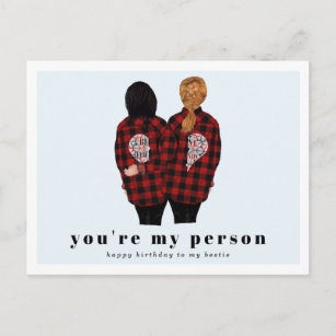 You're My Person   Best Friend Birthday Postcard