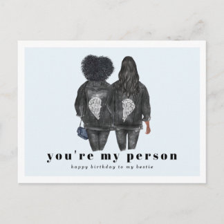You're My Person | Best Friend Birthday Postcard