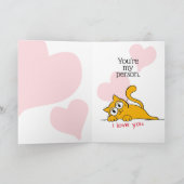 You're My Person Cute Cat Greeting Card (Inside)