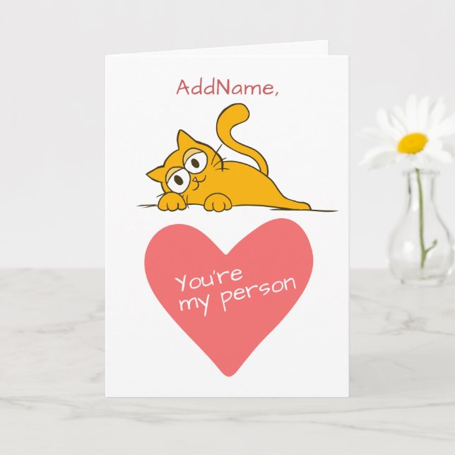 Youre My Person I Love You Custom Name  Greeting Card (Small Plant)