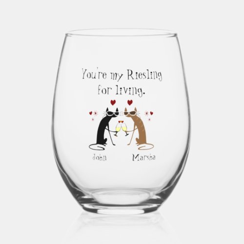 Youre My Riesling for Living Stemless Wine Glass