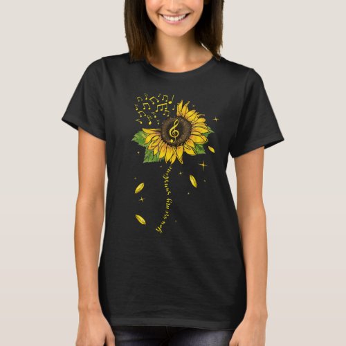 Youre My Sunshine Cute Sunflower Music Note Gift T_Shirt
