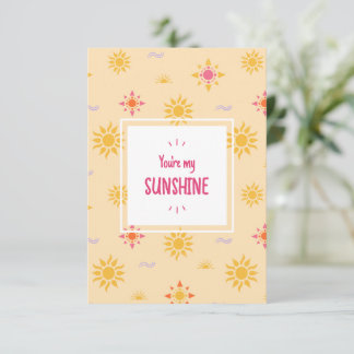 You're My Sunshine Flat Thank You Card
