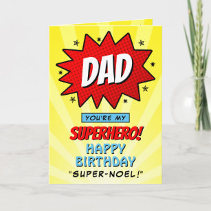 You're My Superhero Dad Birthday 2 Photo Card