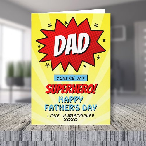 Youre My Superhero Dad Fathers Day Photo Card