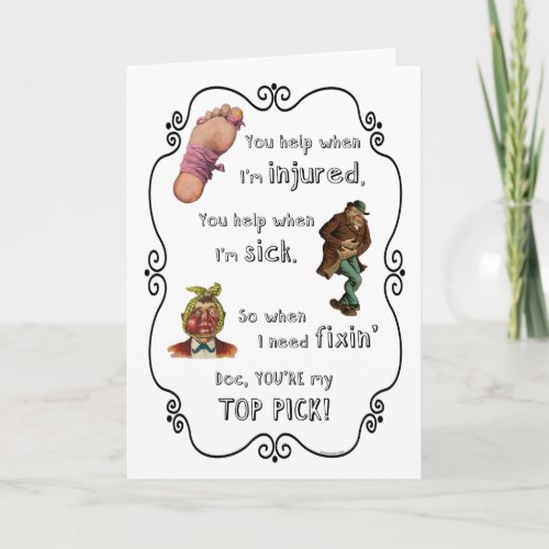 Youre My Top Pick National Doctors Day Card