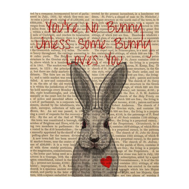 You're No Bunny Wood Wall Decor (Front)