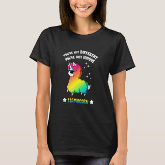 You're Not Different You're Just Unique Llamacorn T-Shirt