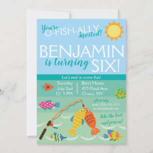 You're O-Fish-Ally Invited! Birthday Invitation