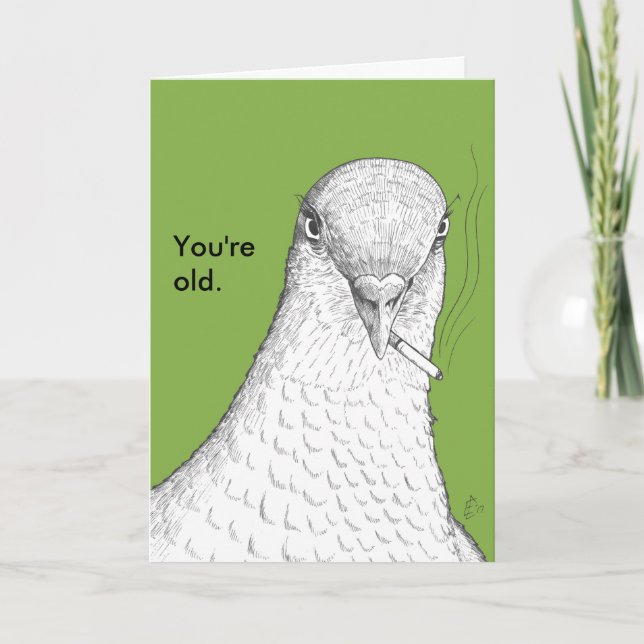 You're Old Funny Old Age Humor Birthday Card (Front)