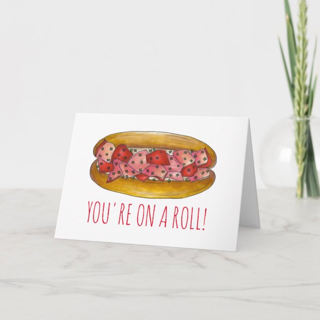 You're on a (Lobster) Roll Congratulations Card (Front)