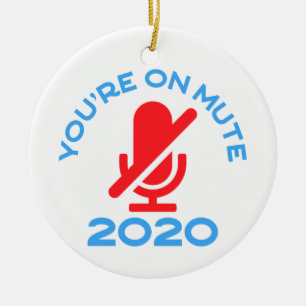 you're on mute, Funny Work From Home Ceramic Ornament