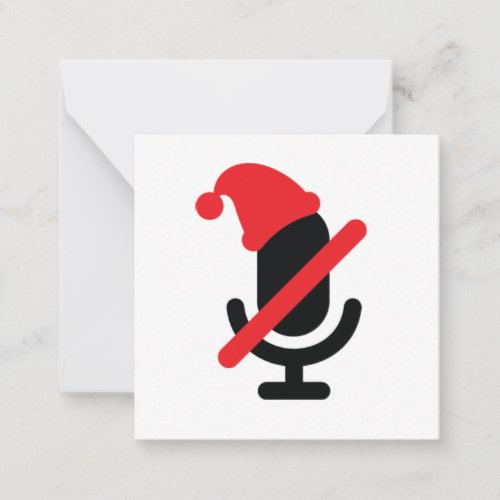 Youre on mute microphone holiday Flat Note Card