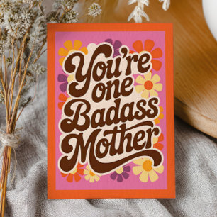 You're One Badass Mother Funny Retro Mother's Day  Postcard