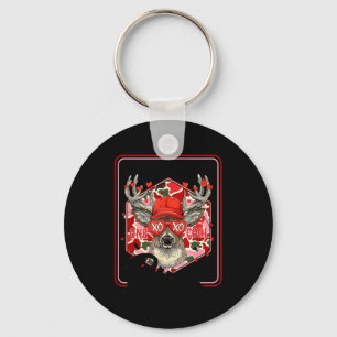 You're One Cool Buck Camouflage Valentine's Day Hu Keychain