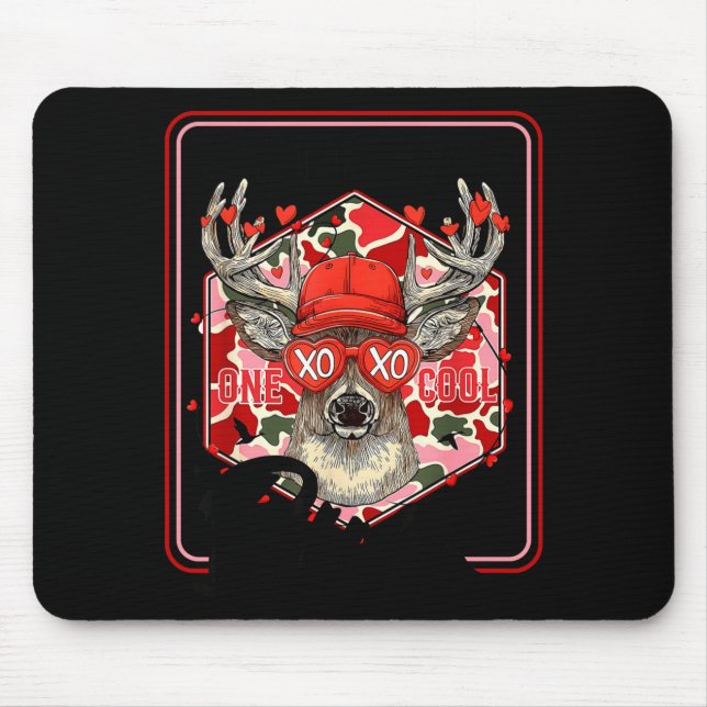 You're One Cool Buck Camouflage Valentine's Day Hu Mouse Pad (Front)