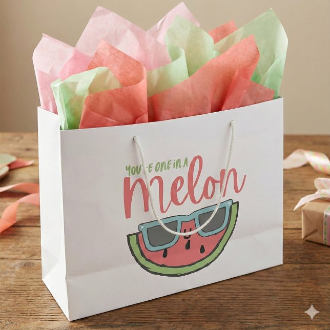 You're One In A Melon Gift Bag (This adorable, "One in a melon" gift bag would make a wonderful gift for someone special! )