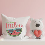 You're One In A Melon Throw Pillow<br><div class="desc">Let your child know how special they are with this adorable,  "You're One In A Melon" watermelon throw pillow! Matching collection available!</div>
