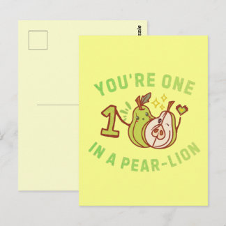 You're One In A Pear-Lion Pear Pun Postcard