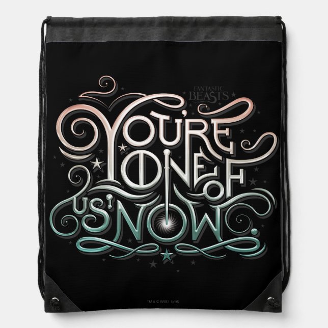 You're One Of Us Now Colorful Graphic Drawstring Bag (Front)