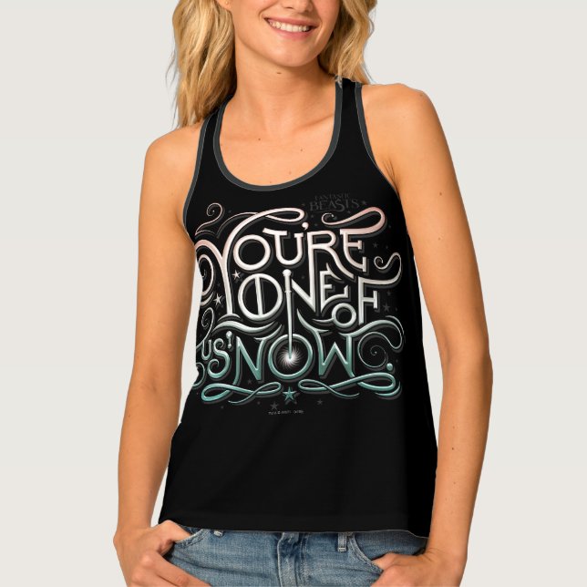 You're One Of Us Now Colorful Graphic Tank Top (Front)