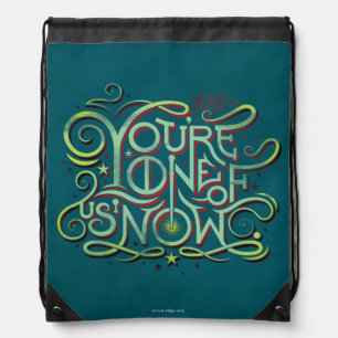 You're One Of Us Now Green Graphic Drawstring Bag
