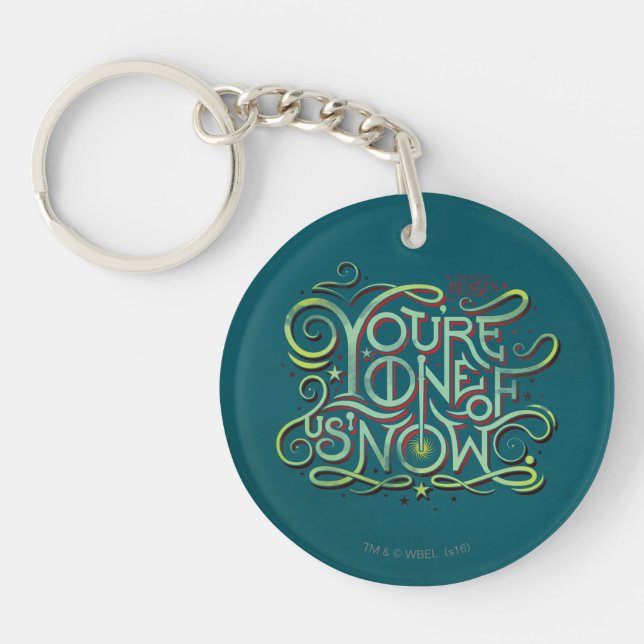 You're One Of Us Now Green Graphic Keychain (Front)