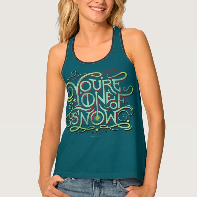 You're One Of Us Now Green Graphic Tank Top (Front)