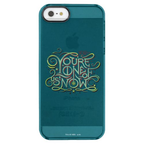 Youre One Of Us Now Green Graphic Clear iPhone SE55s Case
