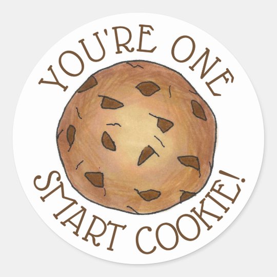 you-re-one-smart-cookie-teacher-homework-school-classic-round-sticker
