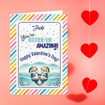 You're Otterly Amazing cute otter Valentine