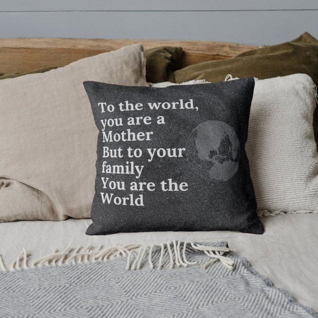 You're Our World Mom Throw Pillow (Creator Uploaded)