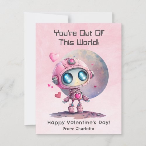 Youre Out Of This World Classroom Valentines Note Card